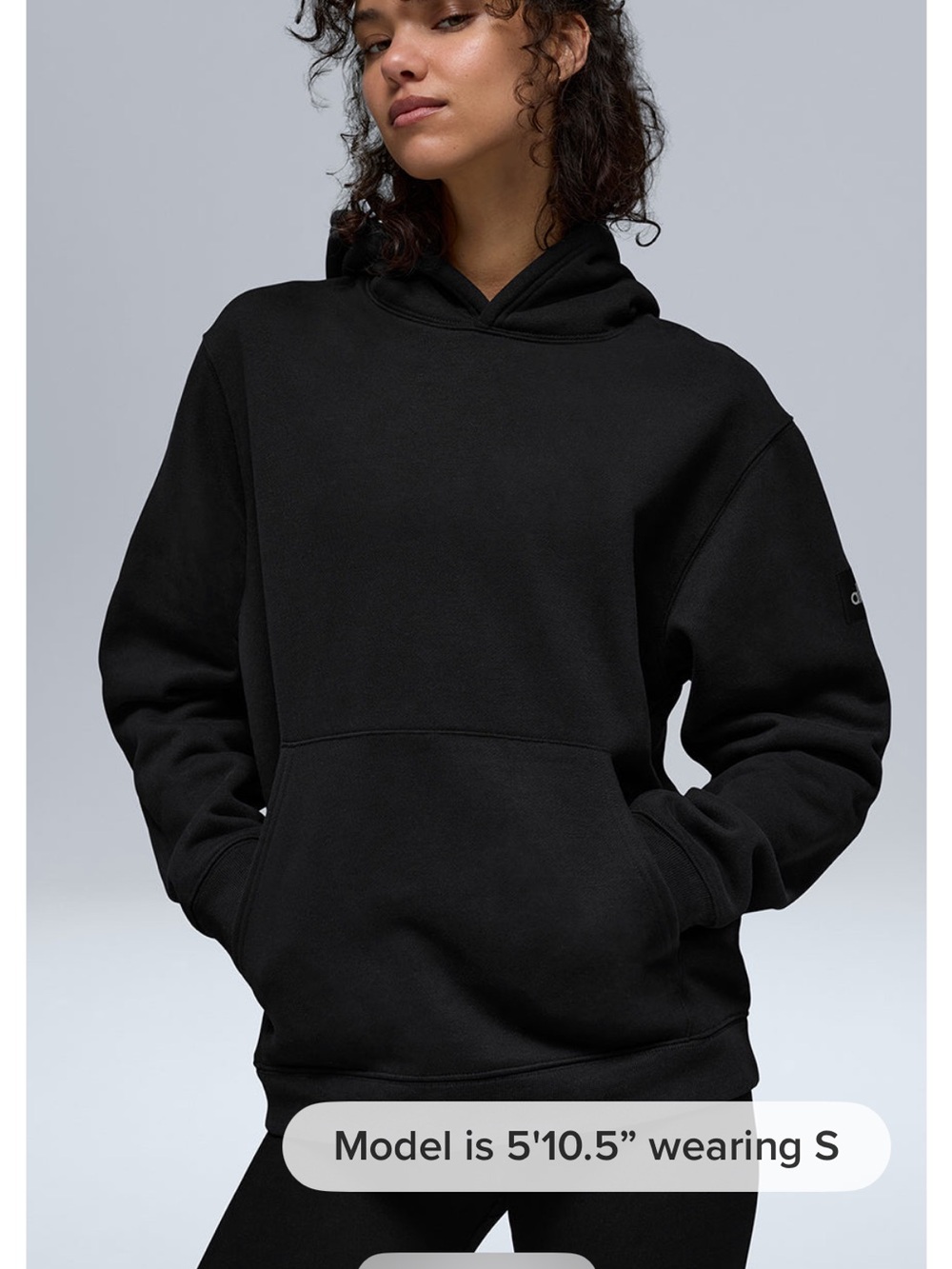 ALO Yoga Black Cozy Pullover Hoodie XXS